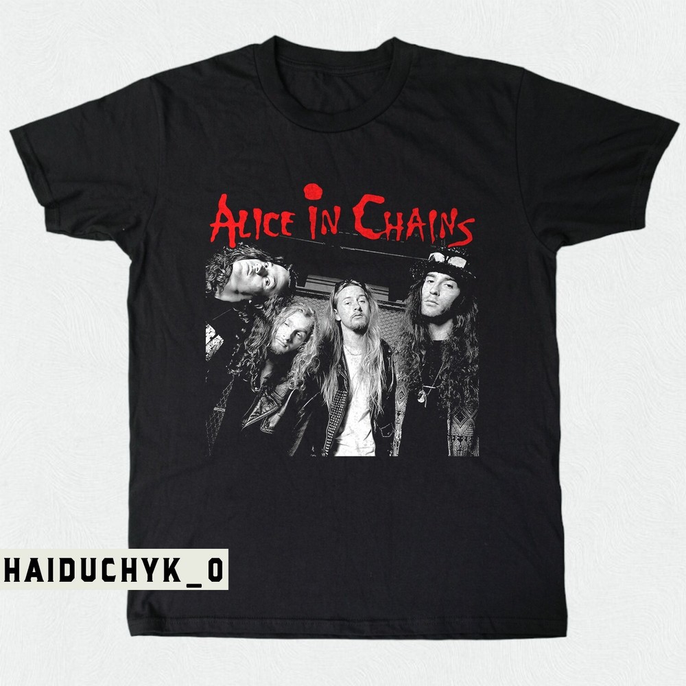 Alice In Chains band Concert Unisex Black T-shirt Size S-5XL