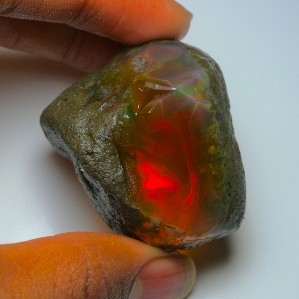 Stunning Ethiopian Opal Rough 198.40 Cts, Large Oil Opal Specimen Natural Opal