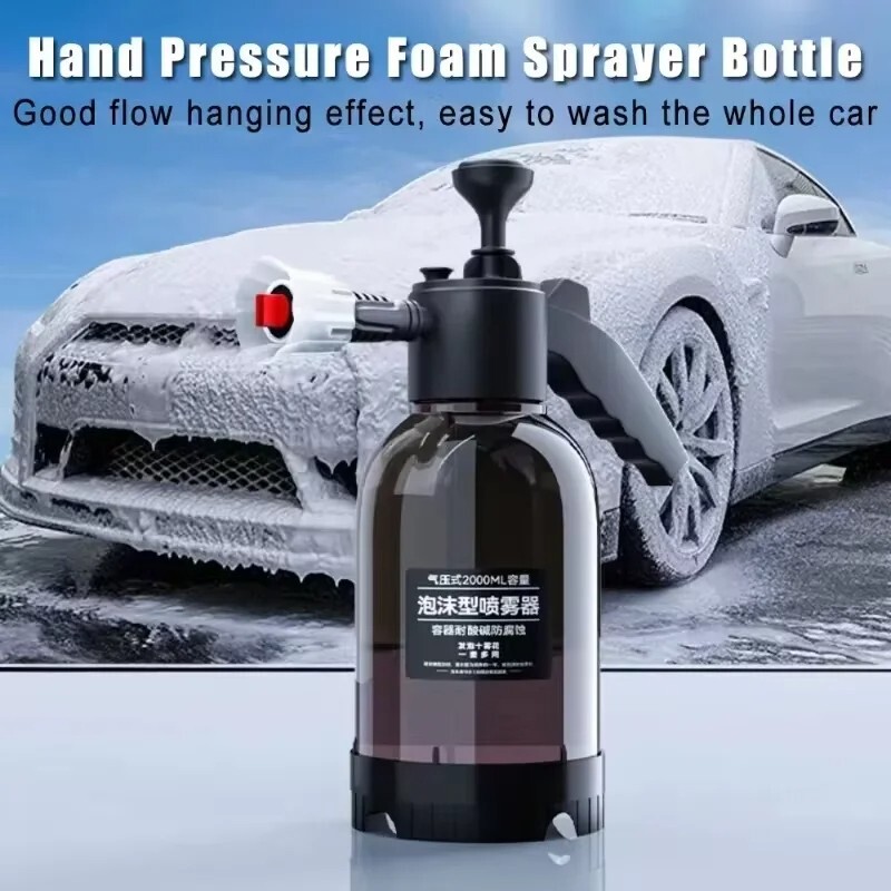 2L Car Wash Foam Sprayer Gun with Hand Pump for Detailing