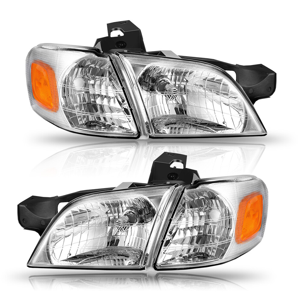Headlights + Corner Signal Lamps Set Fit 1997-2005 Chevy Venture Pontiac Montana