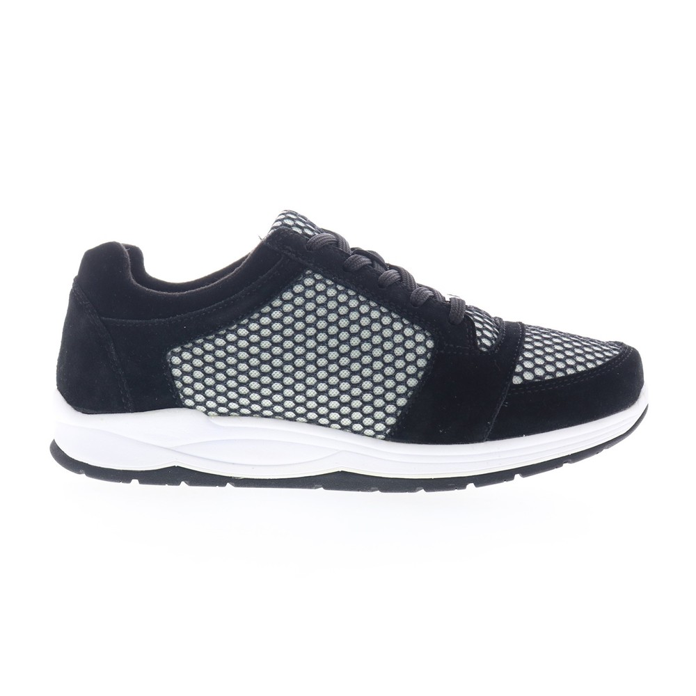 Drew Gemini 10296-19 Womens Black Narrow Suede Lifestyle Sneakers Shoes