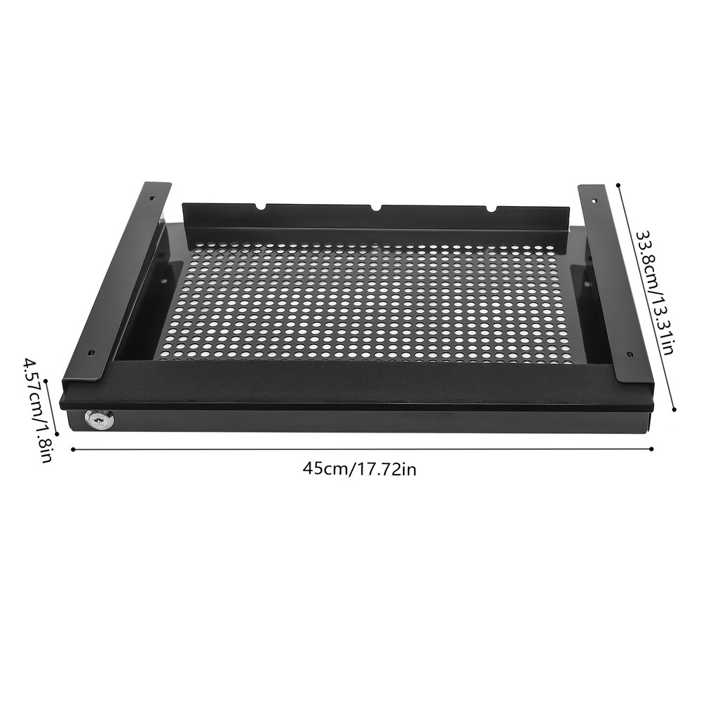 Under-Desk Drawer Storage Organizer for Standing Desks Pull-out Drawer Black