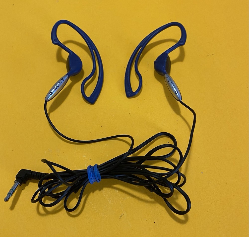 Sony Walkman MDR-J10 Vintage Blue Over-Ear Sport Headphones Working