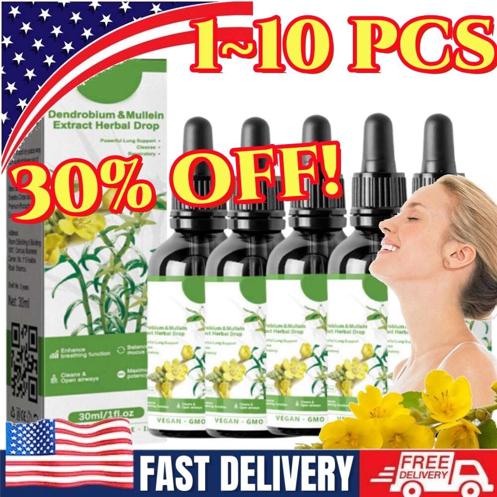 Dendrobium & Mullein Extract - Powerful Lung Cleanse & Respiratory Herbal Drops