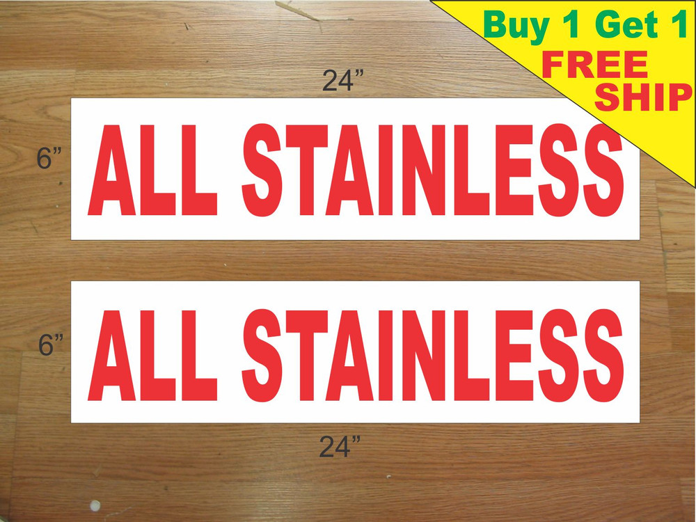 6x24 Stainless Steel Real Estate Rider Signs - Buy 1 Get 1 Free - Double-Sided Plastic
