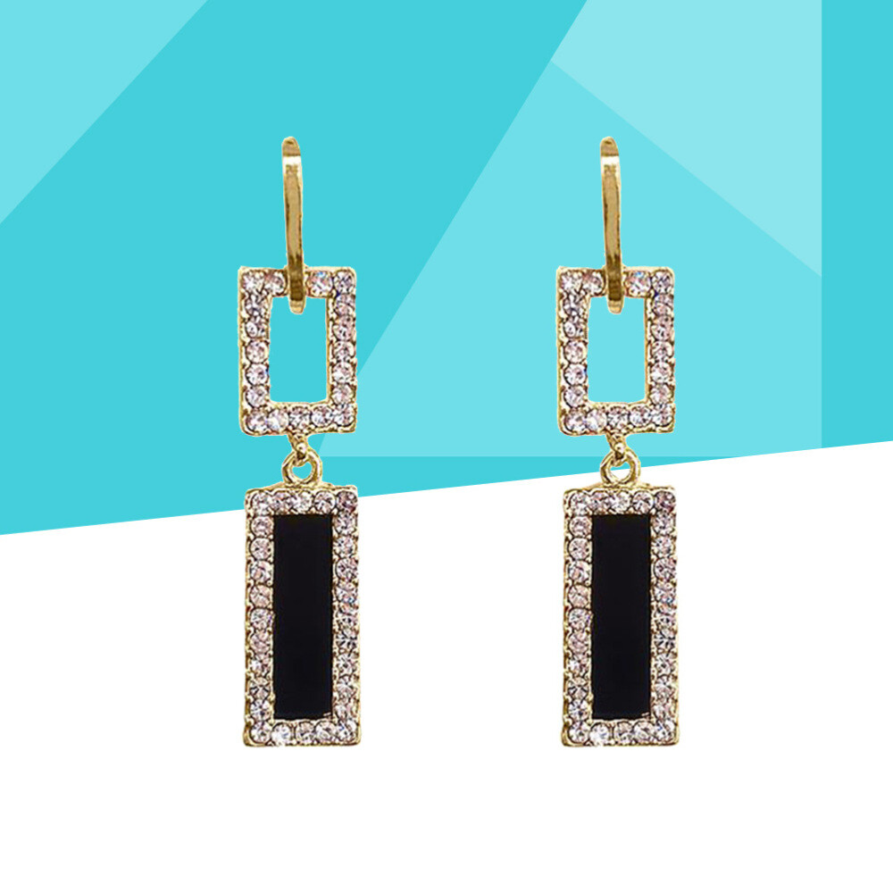 Fashion Elegant Long Drop Earrings Bling Crystal Earrings for Girls Women