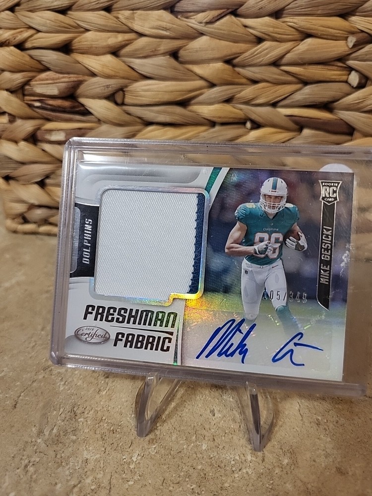 2018 Panini Certified Mike Gesicki Freshman Fabric (RPA) #218 105/349