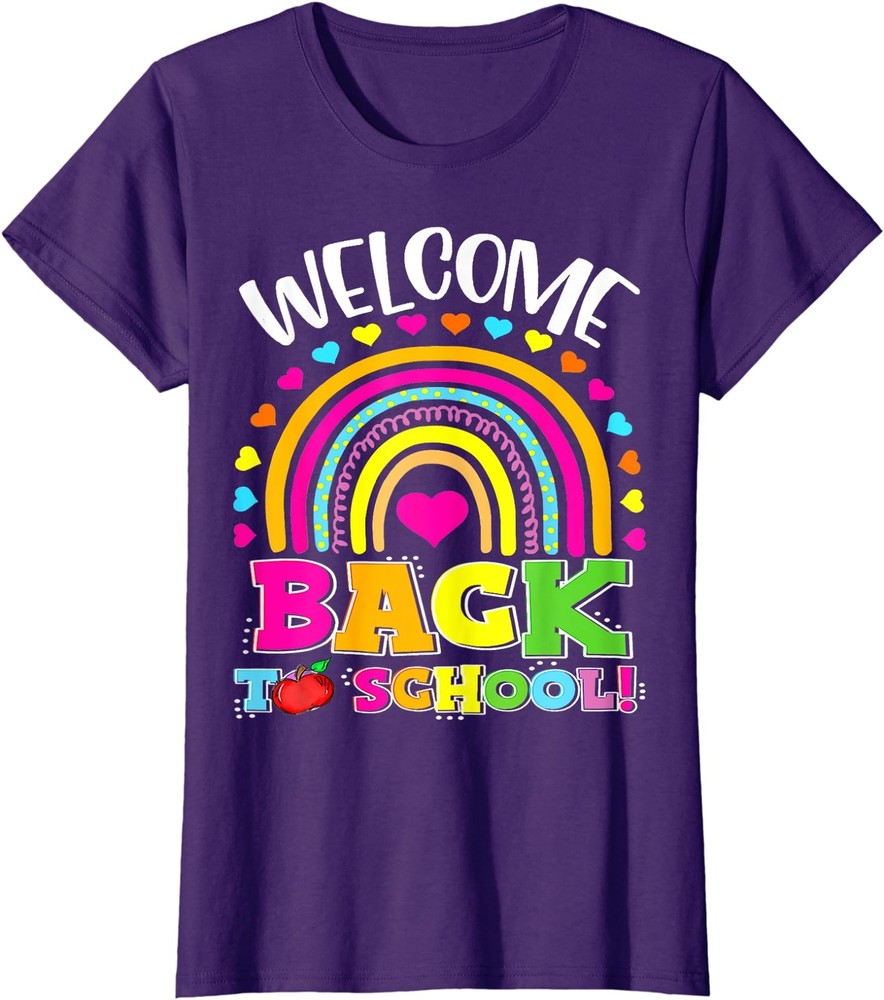 Welcome Back To School Teacher Student First Day Ladies' Crewneck T-Shirt-image
