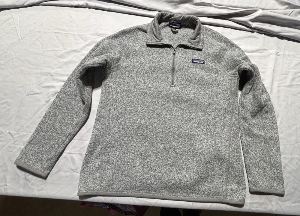 Patagonia Men's Better Sweater Gray 1/4 Zip Fleece Pullover Outdoors Size L