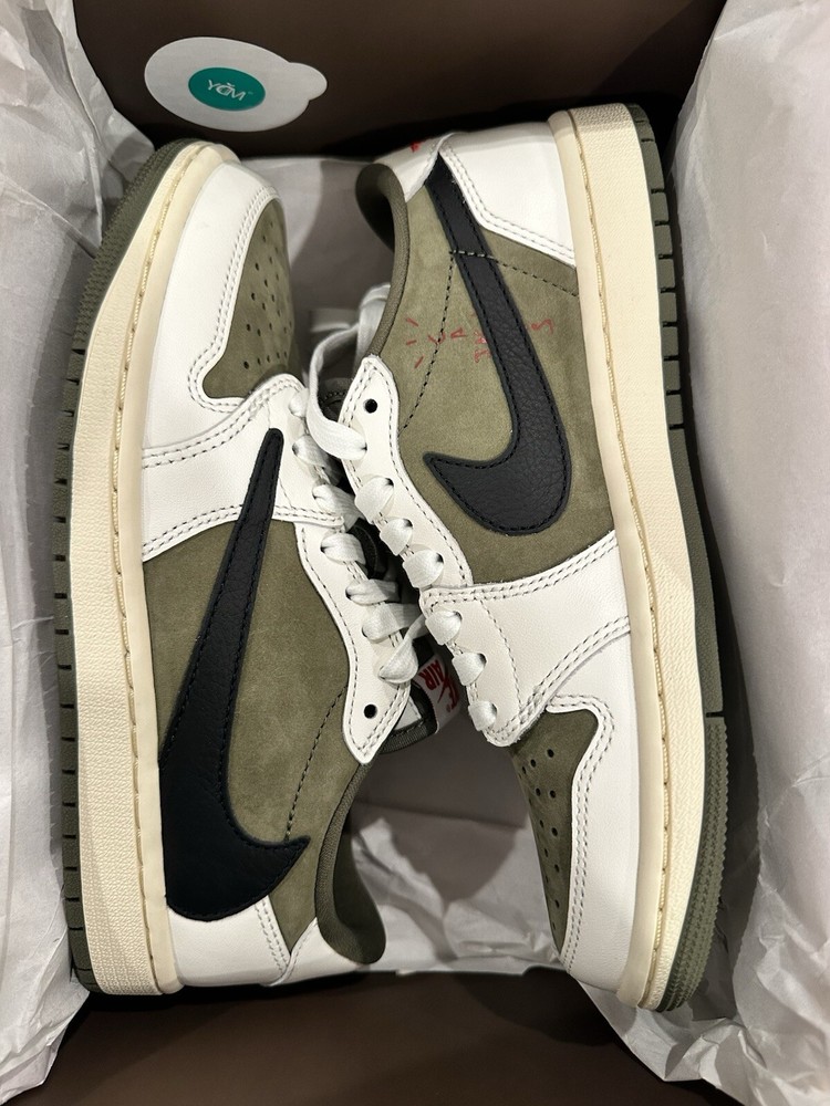 travis scott jordan 1 low Reverse Olive