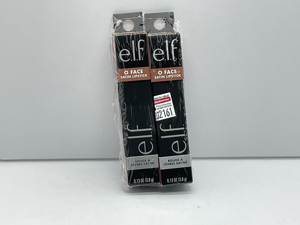 2 PACK e.l.f. O Face Satin Lipstick - Rich Pigment, Long-Lasting Shade 81794 No Doubt