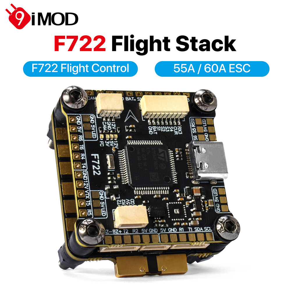 9IMOD F722 Flight Stack F722 Flight Control 55A/60A ESC For RC FPV Racing Drone