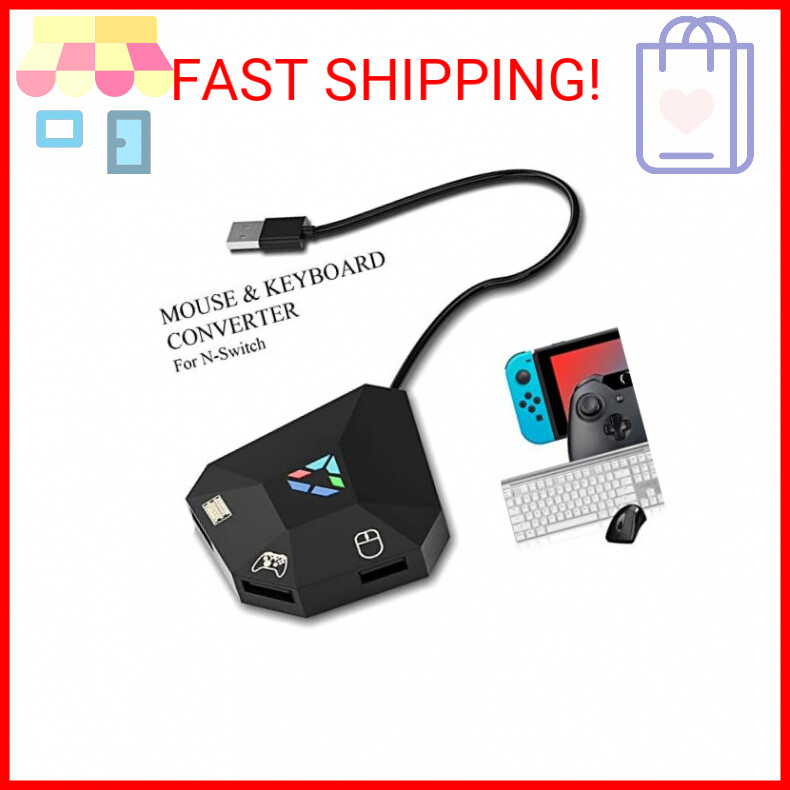 ECHZOVE Keyboard and Mouse Adapter for Nintendo Switch Enhancing Gaming Control