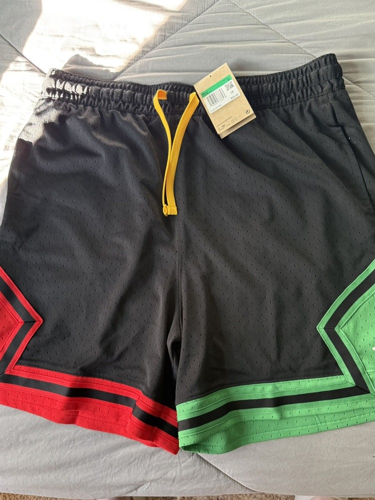 Nike Air Jordan Dri-FIT Basketball Shorts Mesh Black,yellow, red, green size XL