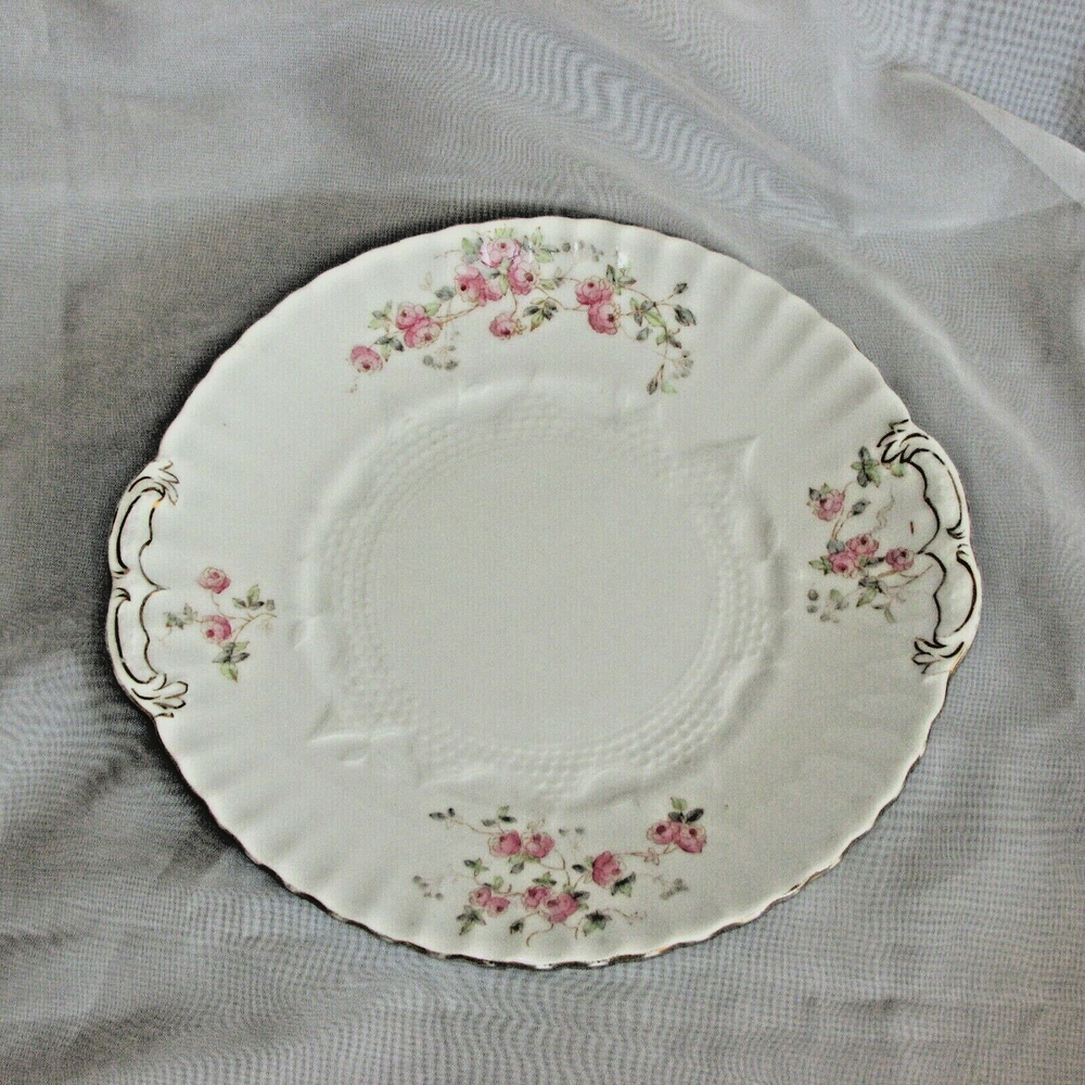 ANTIQUE SERVING PLATE HANDLES EMBOSSED 1886 ADDERLEY W.A.A & Co. SPRAY No 56