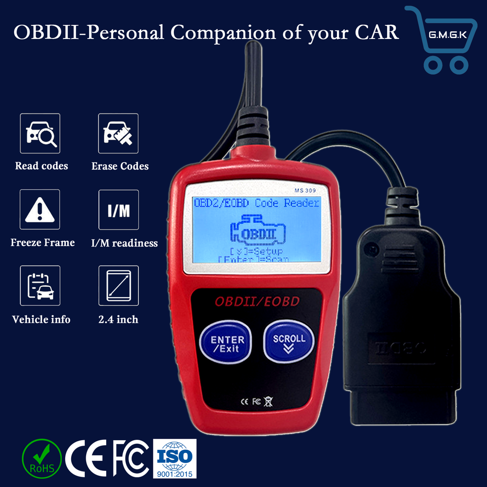 MS309 CAN OBDII OBD2 EOBD Checker Car Diagnostic Tool Diagnostic Code Reader