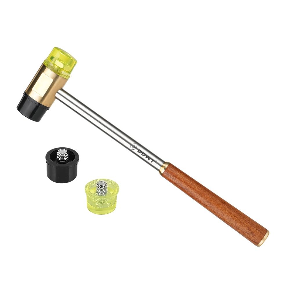 Small Rubber Mallet with Soft Face Brass Body & Stainless Steel Handle
