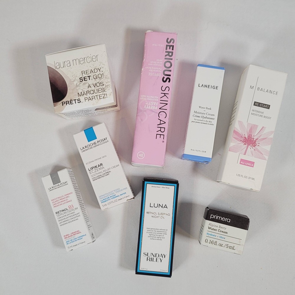 New Travel-Sized Skincare Lot Featuring Laneige, La Roche Posay, Luna, Primera, Serious Skincare, Laura M