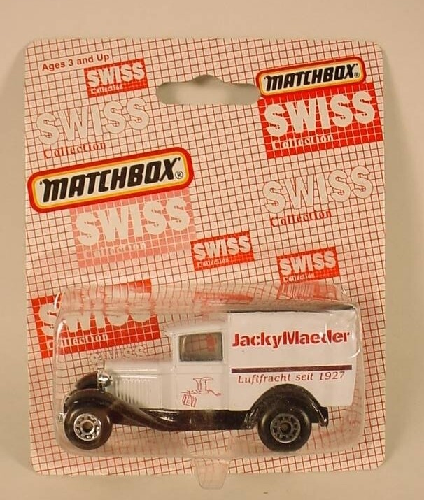 Matchbox Swiss Collection White Jacky Maeder White Model A Ford Van MB38-E81