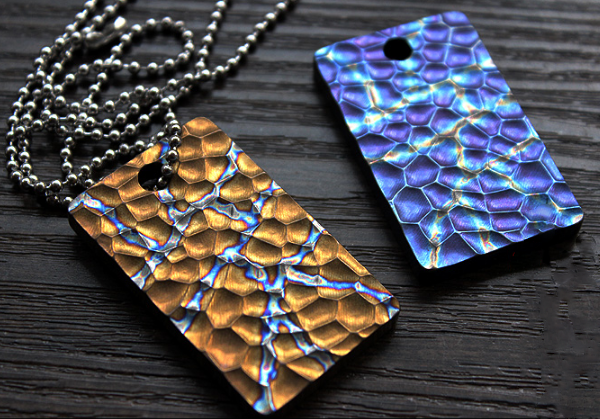 Pure Titanium Dog Tag Pendant Necklace Pet Dog Identity Card Necklace Pendant