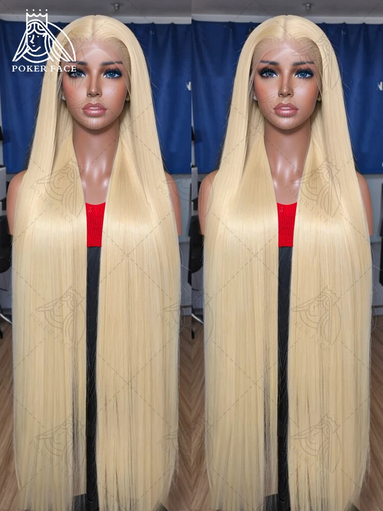 613 Blonde Straight HD Lace Front Wig Pre Plucked Human Hair