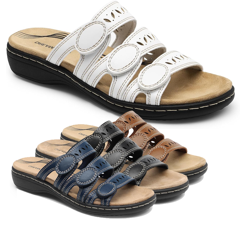 Women's Comfort Slide Sandals with Arch Support for Casual Walking  