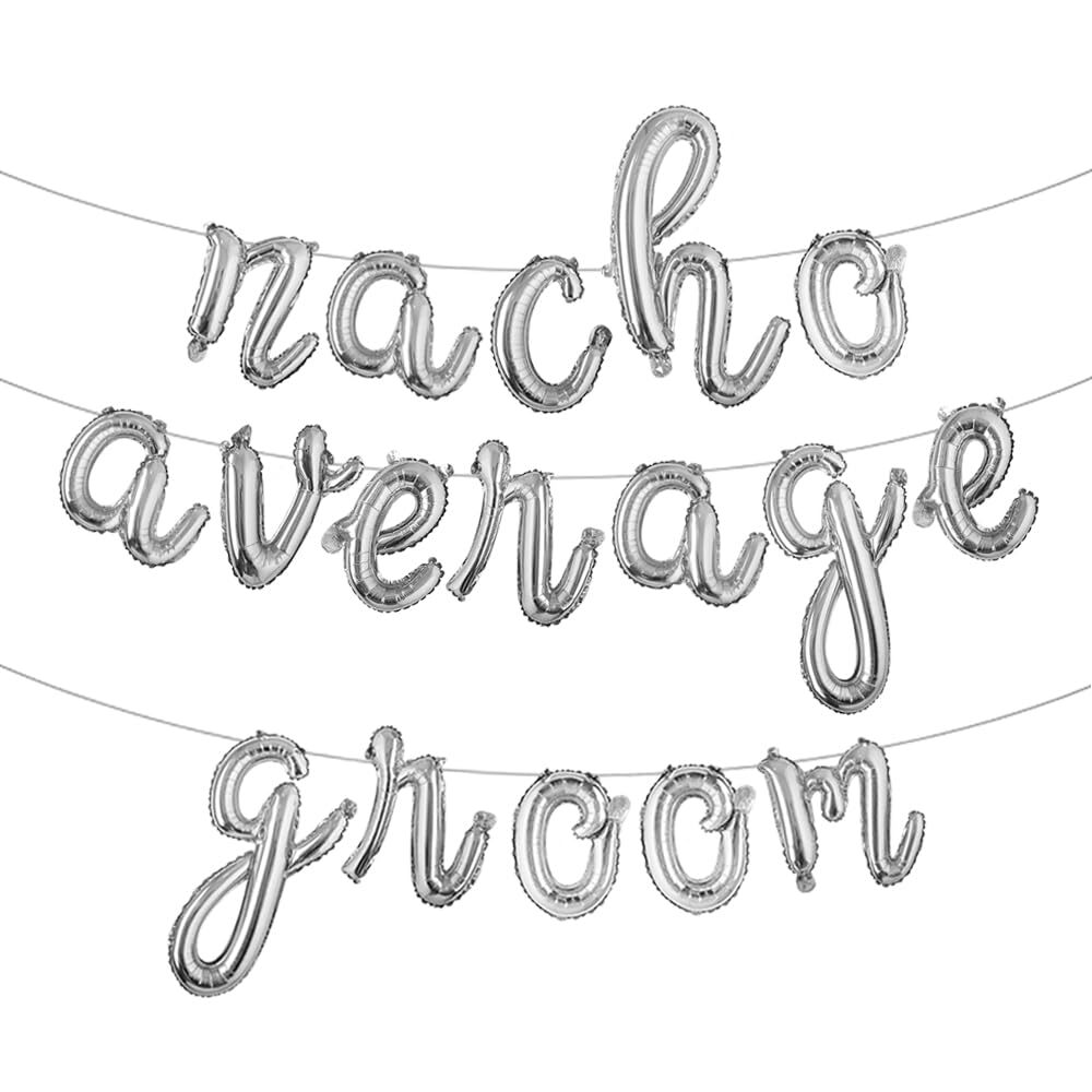 Nacho Average Bride and Groom Balloons Wedding Decoration