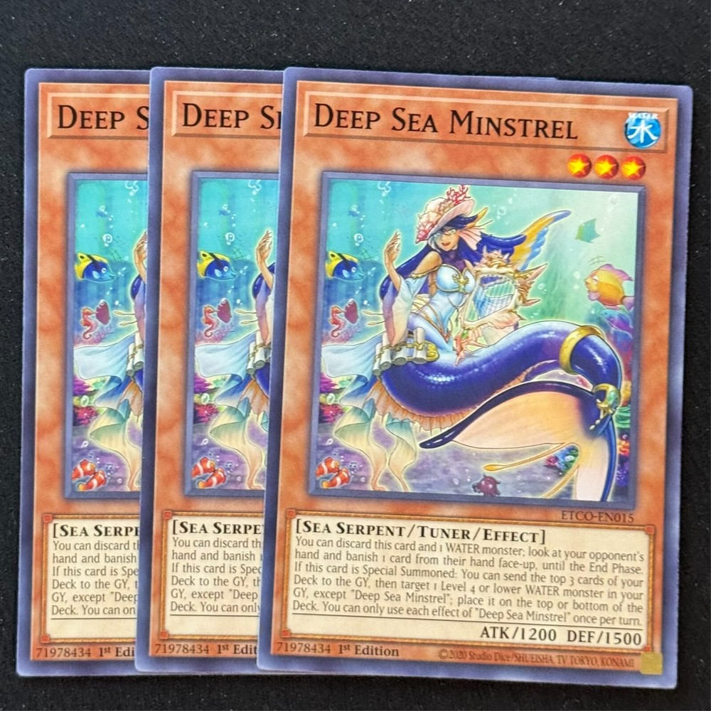 3x Deep Sea Minstrel ETCO-EN015 Eternity Code 1st Ed Yu-Gi-Oh Common Card