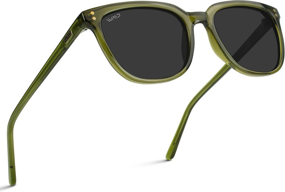 Polarized Classic Retro Flat Square Unisex Sunglasses   stainless steel hinges
