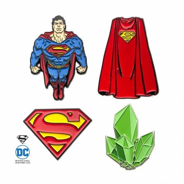 Superman (DC Comics) Enamel Pin Set 4 Pack