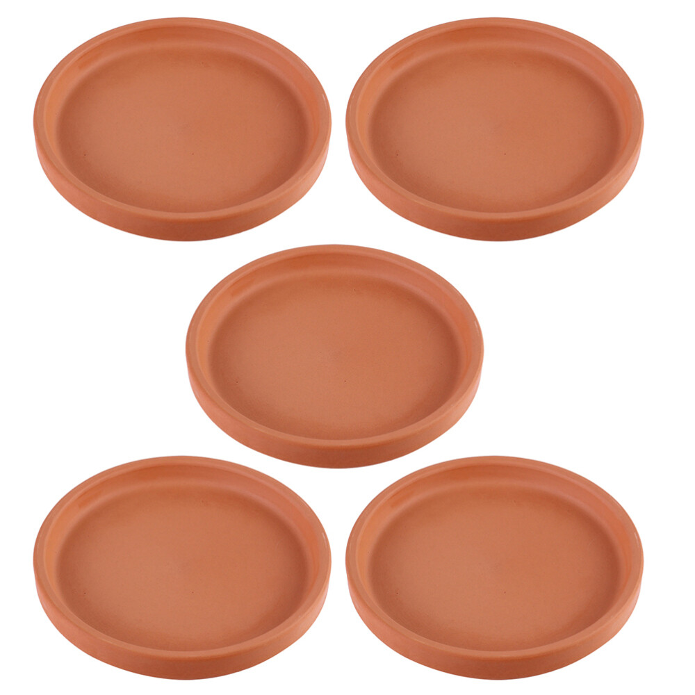 5 Pcs Round Plant Saucers Pots Indoor Terracotta Planter Tray