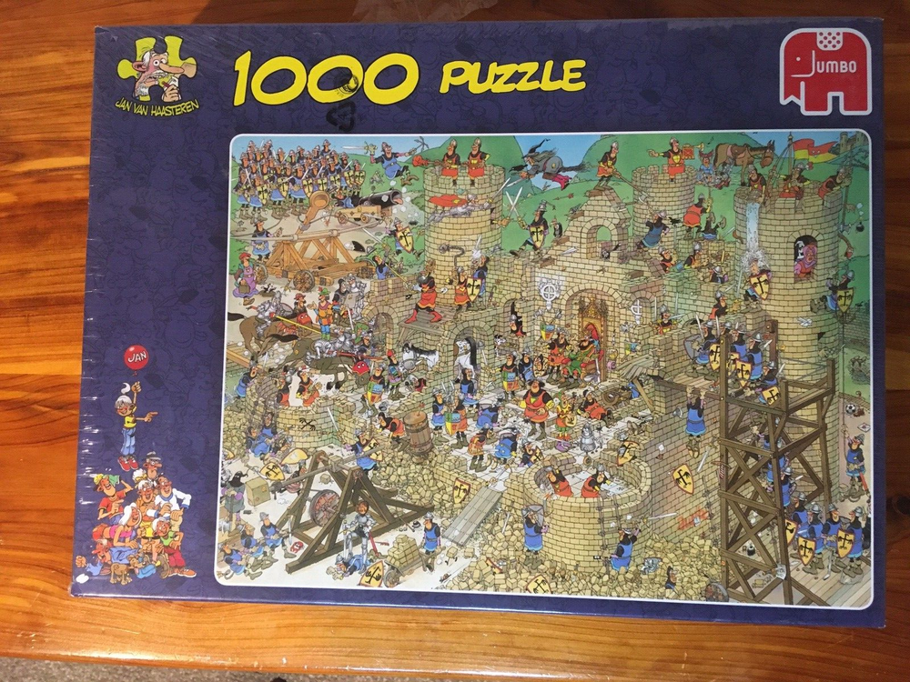 Rare SEALED Jumbo 17213 Jan Van Haasteren  Puzzle (1000 pieces), Castle Conflict