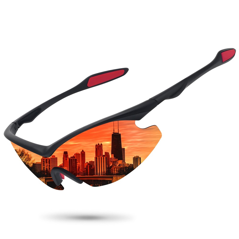 Polarized Sports Sunglasses Men Women Fishing Hiking Cycling Wrap Around Half...