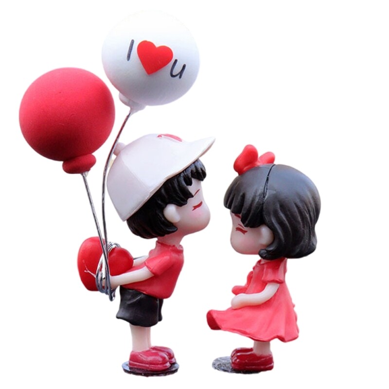 Car Decoration, Lover Embraces Miniature Statue Resin Couple for Dashboard