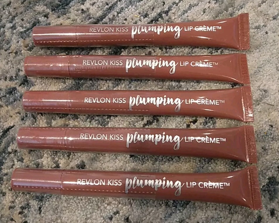 Lot Of. (5) Revlon Kiss Plumping Lip Creme Velvet Mink #540 FREE SHIPPING NEW
