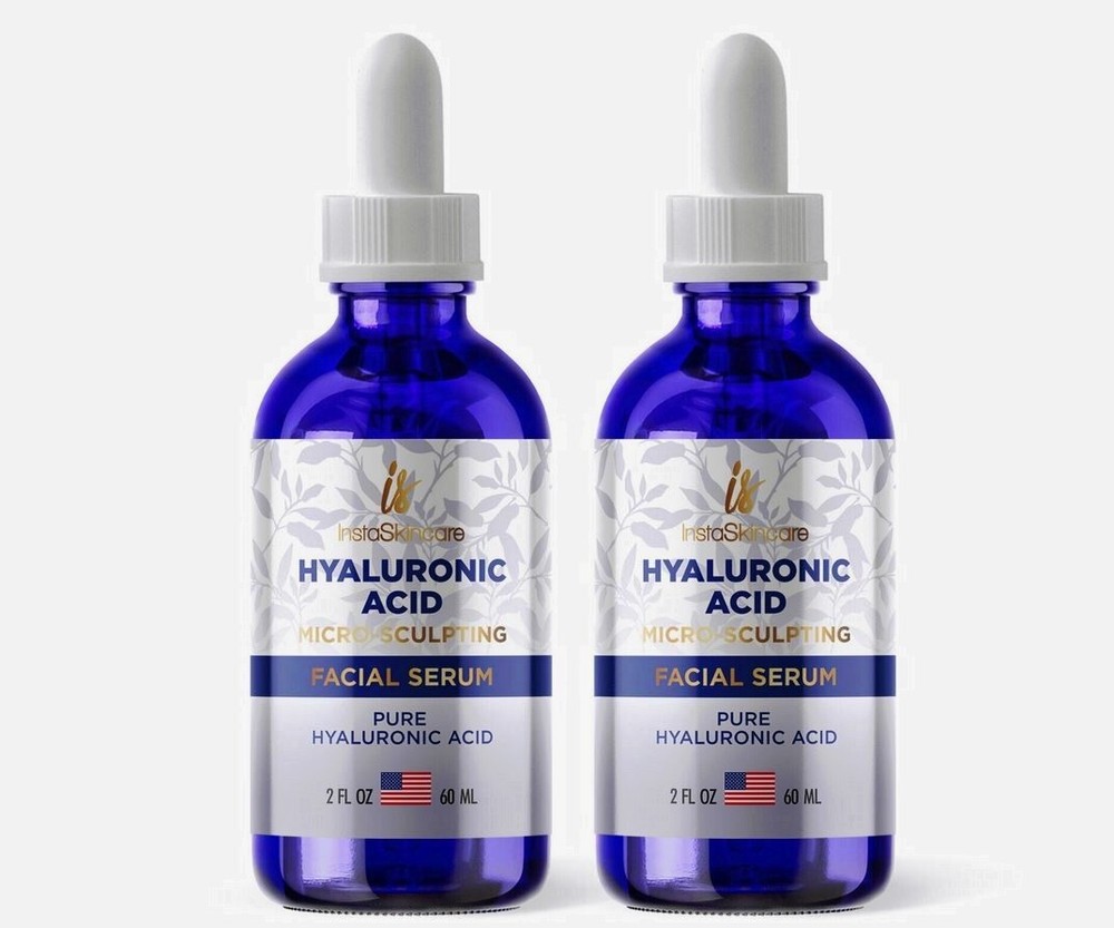Hyaluronic Acid Anti-aging Serum for Face - 100% Pure Medical Formula - 2x 2oz