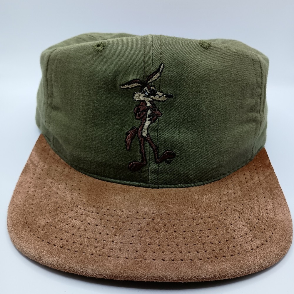 Vintage 90s Wile E Coyote Warner Bros Looney Tunes Snapback Cap USA Made