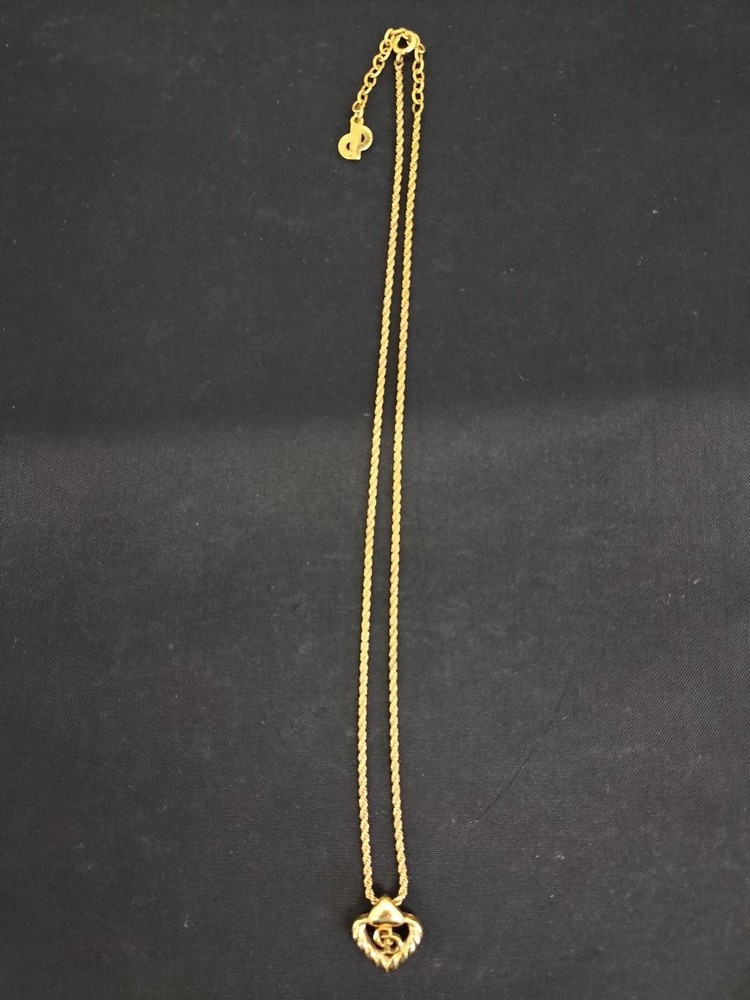 Vintage Christian Dior Y0729 Heart Necklace Original Jewelry Gift