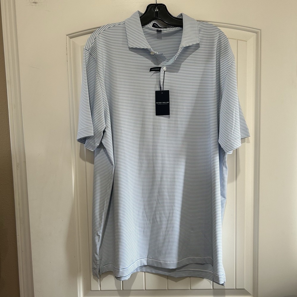 Peter Millar Crown Crafted Men’s Short Sleeve Striped Polo Size XL $115