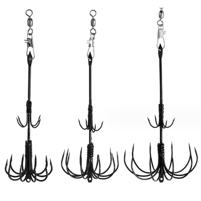 Stainless Steel Squid Jig Fishing Hook for Outdoor Saltwater Angling