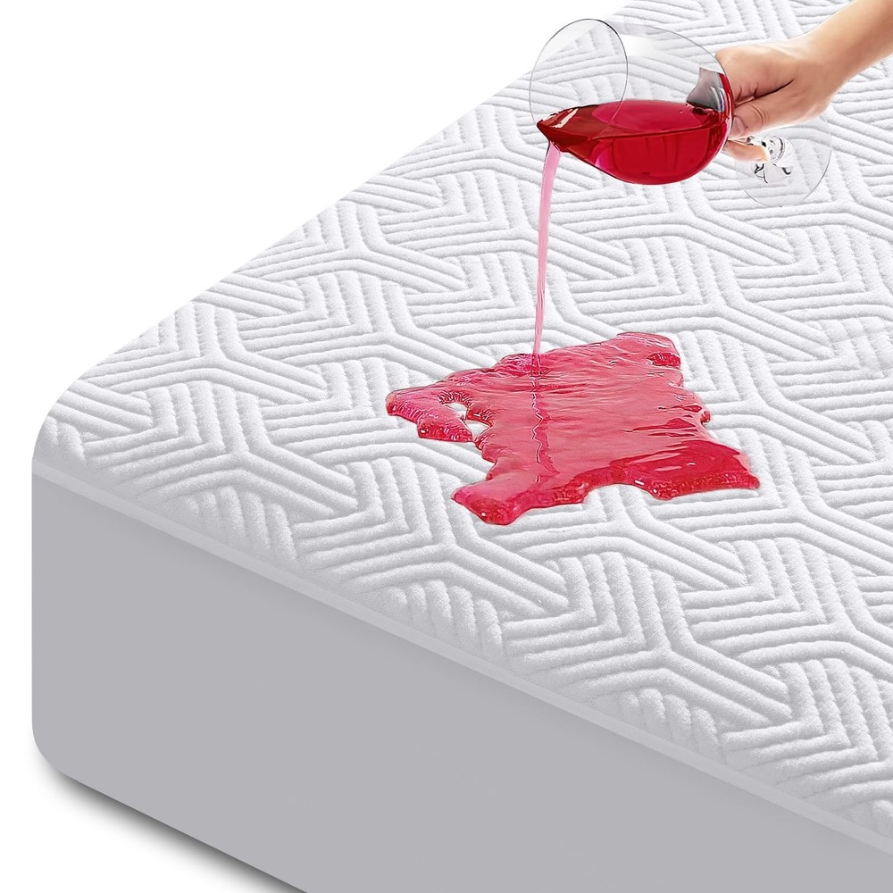 Full Size Mattress Protector - Waterproof Bamboo-Viscose Cooling Mattress Pad...