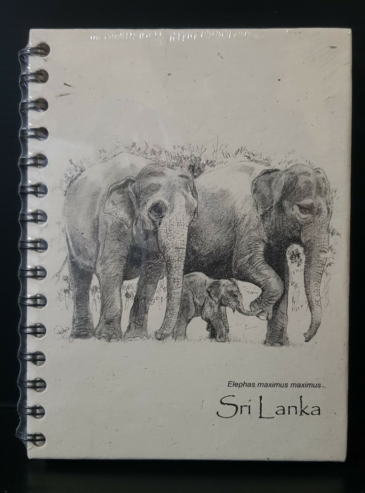 Elephant dung large spiral notebook sketchbook journal diary Eco friendly