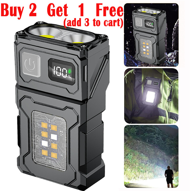 USB Rechargeable Flashlight  Portable Pocket LED Magnetic Mini Torch Work Light