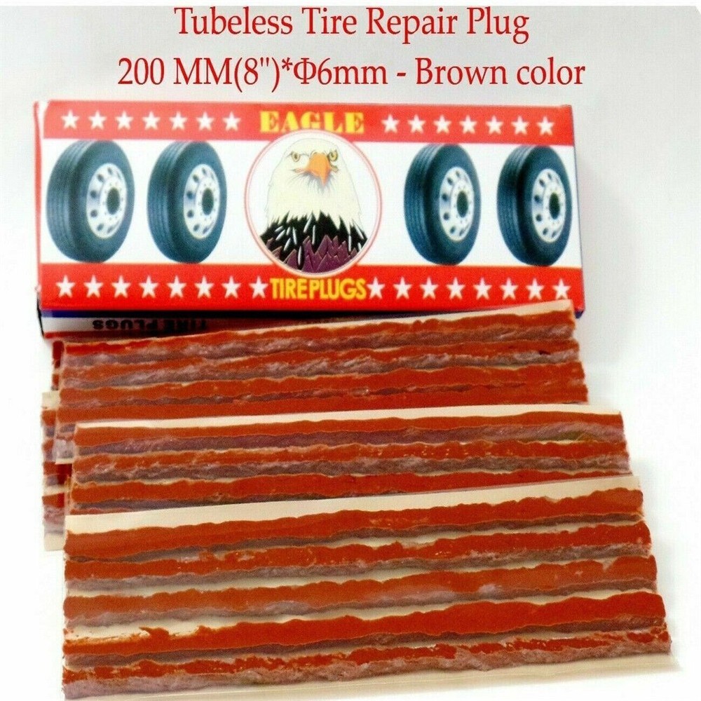 30PCS Tire Repair Plugs Tubeless Seal Patch Tyre Rubber Strips Self Vulcanizing