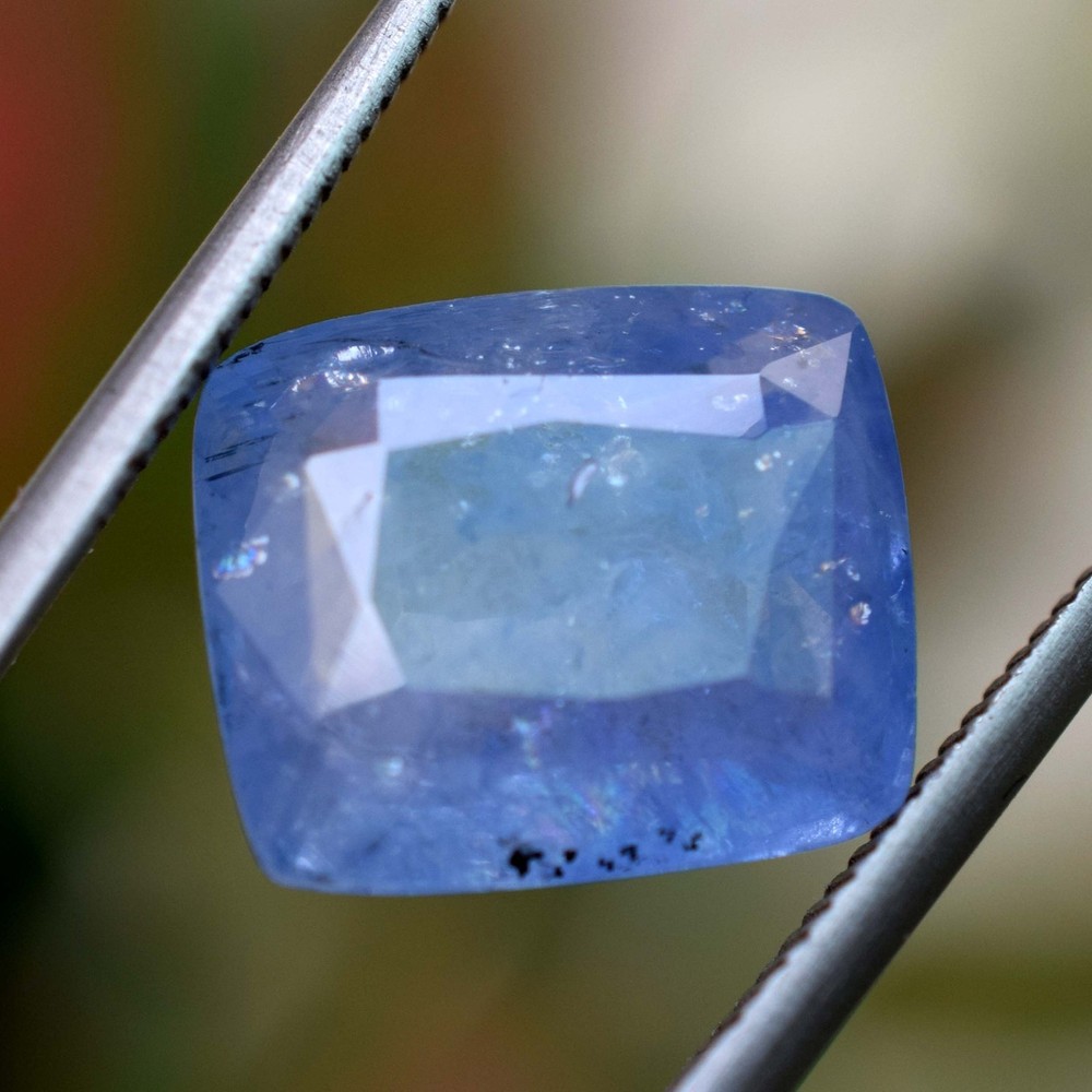8.40 Ct Natural Ceylon Blue Sapphire Cushion Cut Untreated Certified Gemstone