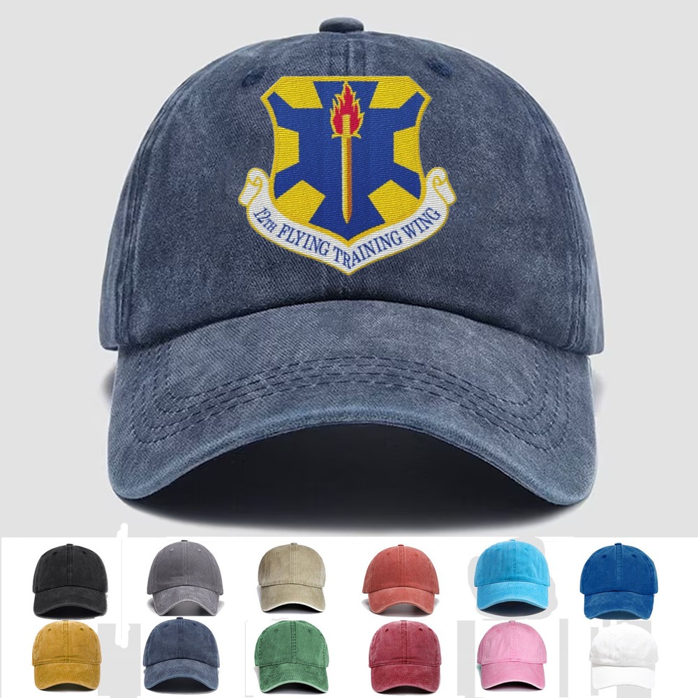 Custom Embroidered Hat 12th Flying Training Wing, Veteran Cap, Trucker Hat, Gift