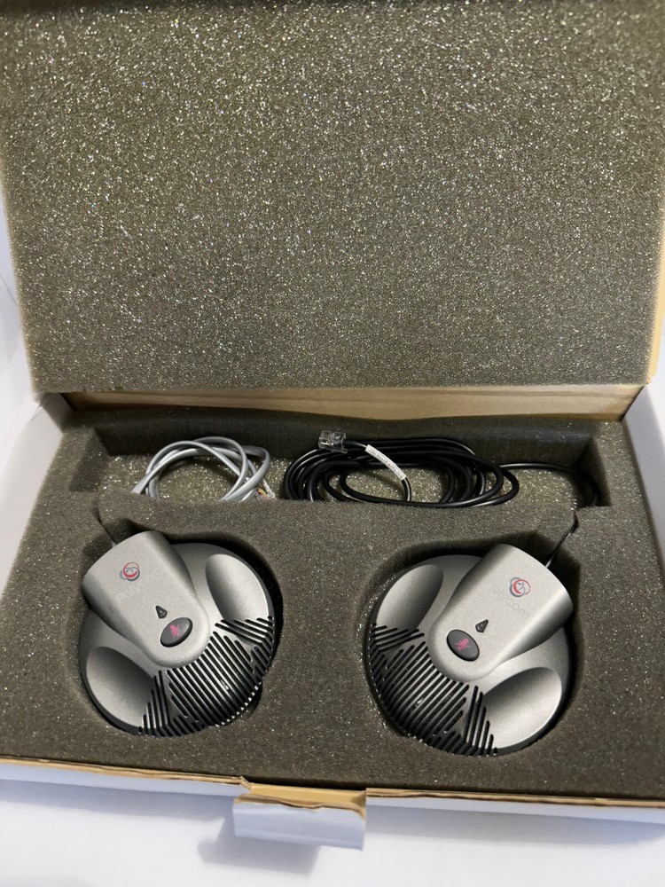 Lot of 2 -- Polycom External Microphone for SoundStation VTX 1000 & IP 6000