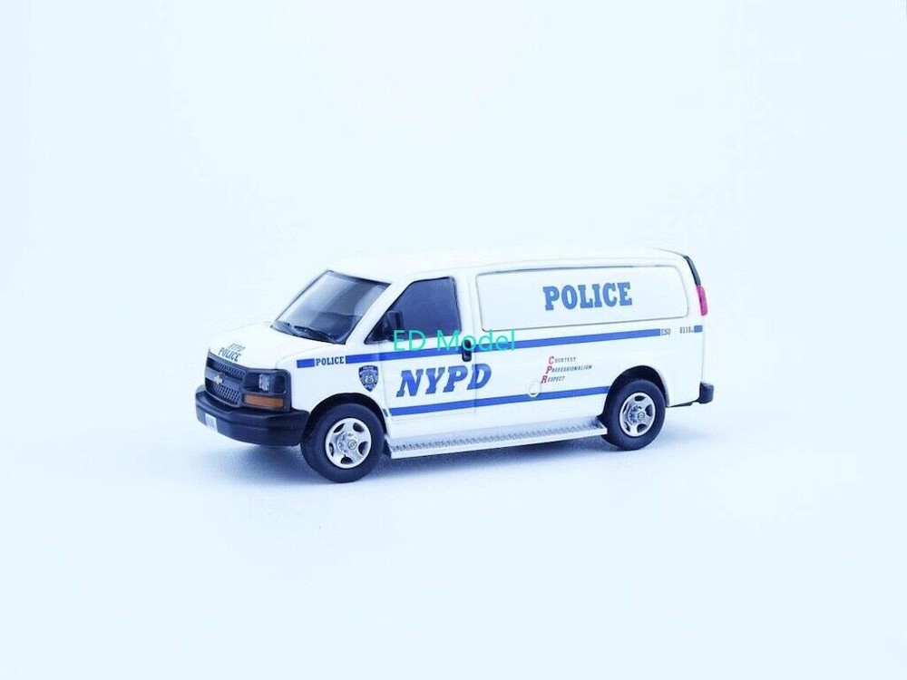 BN 1:64 596model NYPD Police Express 3500 Van Sports Model Diecast Metal Car