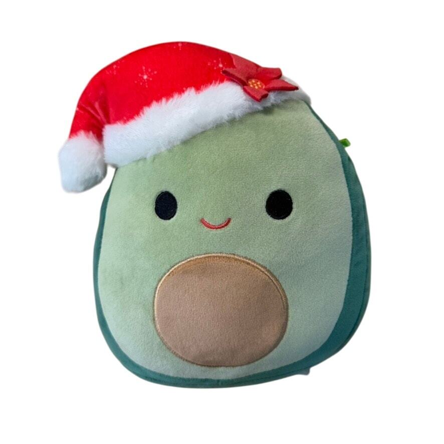 Squishmallow 14” Austin The Avocado Santa - Official Kellytoy Plush - Christmas