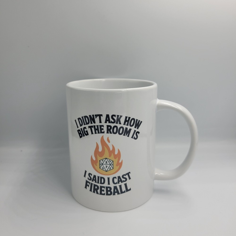 DND Mug I Cast Fireball Dungeons & Dragons Funny RPG Gamer Gift 15oz